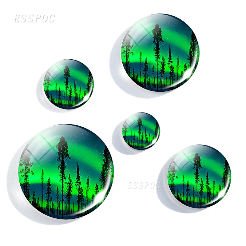 5 шт./компл. Круглые Светящиеся ювелирные изделия Aurora ручной работы 12/16/20/25/30 мм