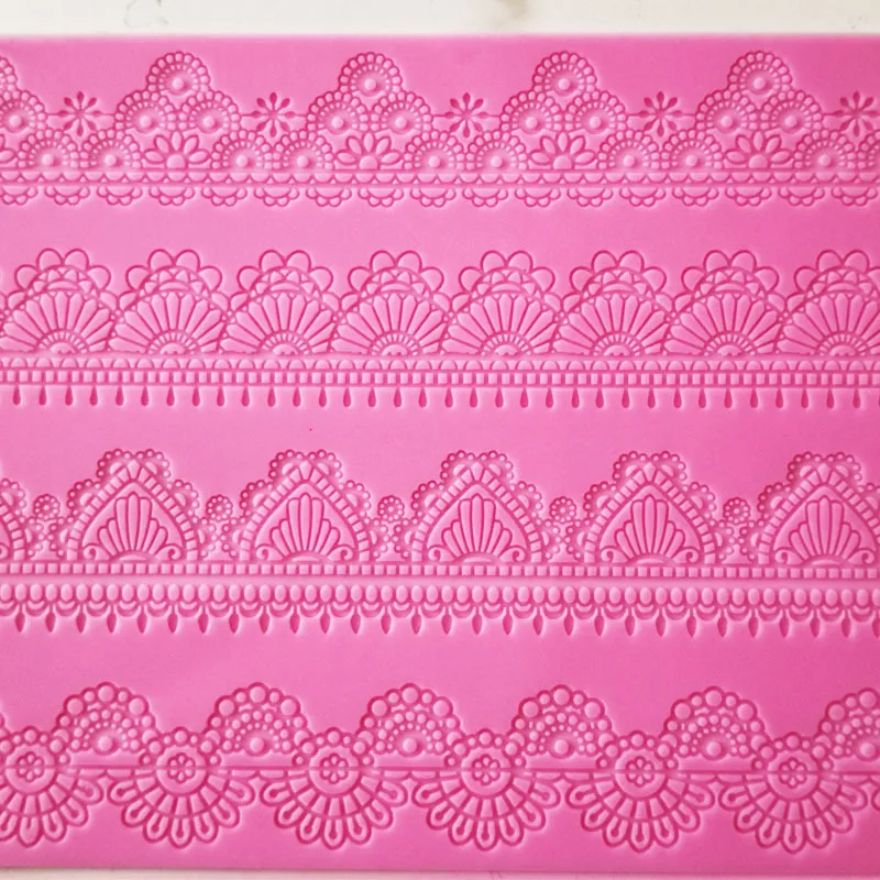 

Кружевная подкладка, силиконовая форма для украшения торта, 3D форма для мастики, пищевой класс K934