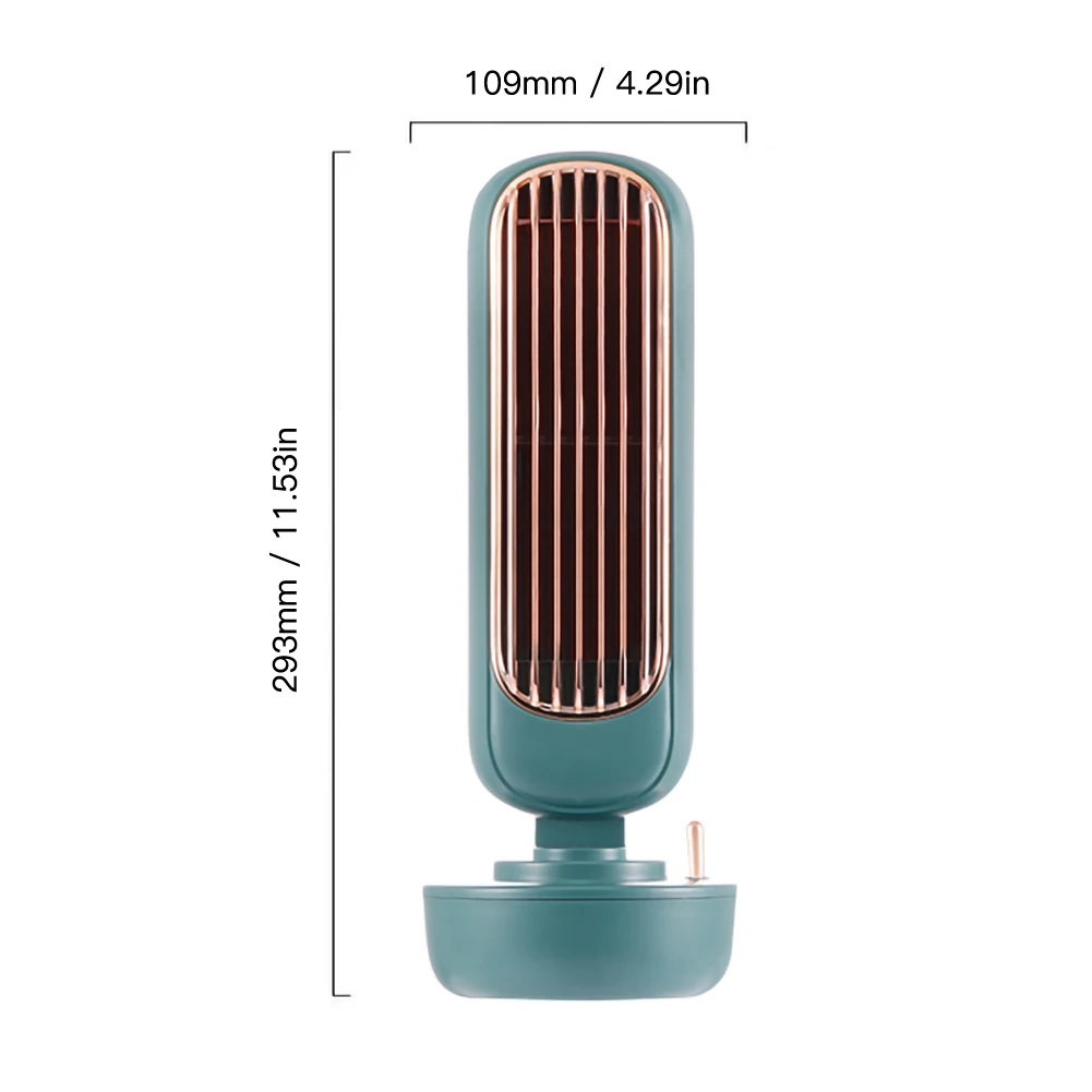 

Retro Tower Fan Desktop Silent Strong Wind USB 2 in 1 Water Spraying Fan Air Conditioner Ultrasonic Humidifier Ventilation Fans
