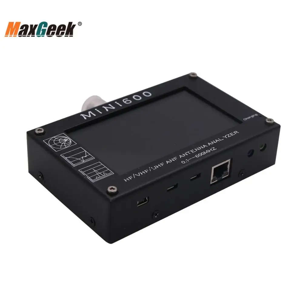 Анализатор антенны Maxgeek MINI600 HF/VHF/UHF 0 1 600 МГц с сенсорным экраном TFT LCD 4 3