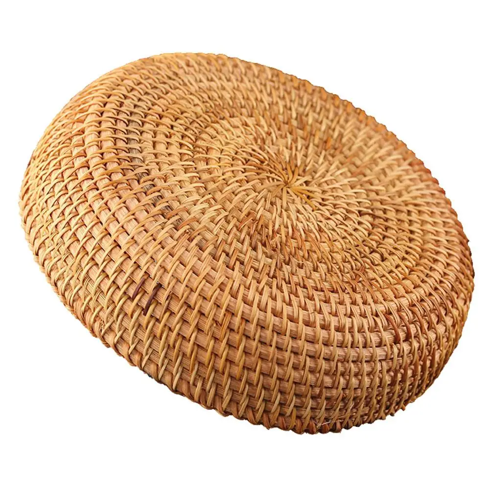 Бамбуковая круглая корзина для хранения ручной работы тарелка фруктов