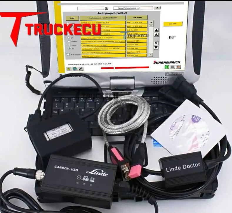 Ноутбук CF19 + Linde canbox doctor LSG Pathifider JUDIT 4 диагностический комплект Jungheinrich Judit box Incado SH/ET