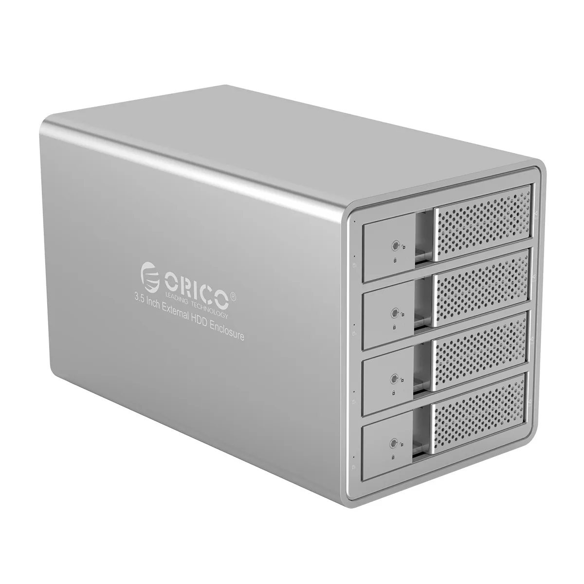 ORICO 4 отсека 3,5 дюйма USB3.0 для SATA HDD корпус с 150 Вт внутренний адаптер питания Поддержка 64 ТБ алюминиевый HDD док-станция