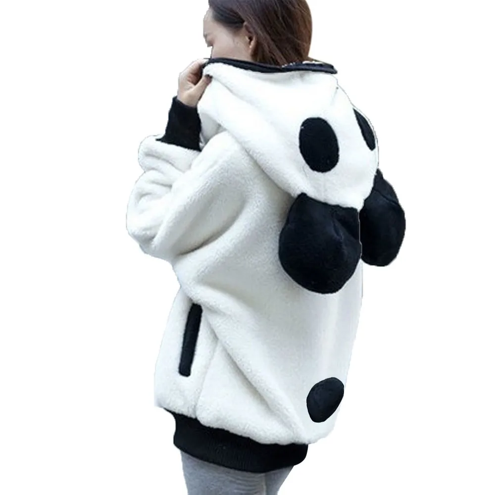 

Outerwear Cute Ear Jacket Bear Coat Hoodie Winter Women Hooded Warm Panda Women's Coat Lightweight Jacket