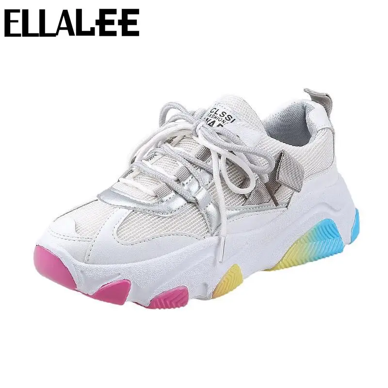 Персонализированные уличные Стиль-столбике белого цвета спортивная обувь