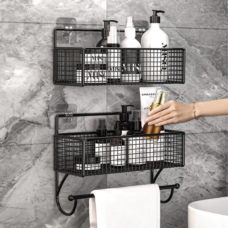 

Bathroom and Toilet Rack Rack Without Punching Multi-layer Cosmetic Wall Hanging Rack Storage Rack on The Wall