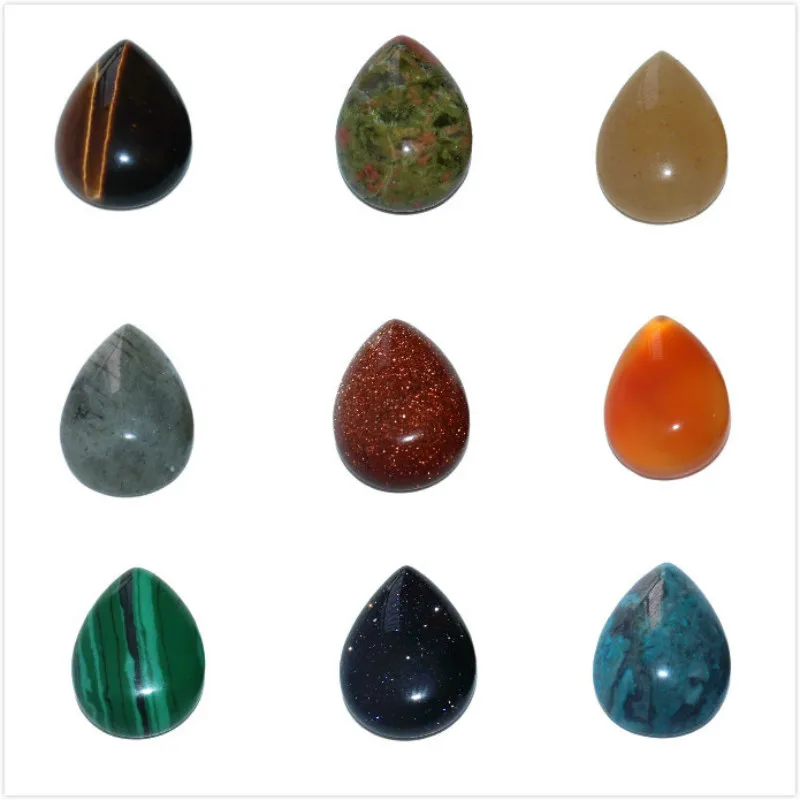 Бусины из натурального камня бусины в форме капли воды кабошон подходит для