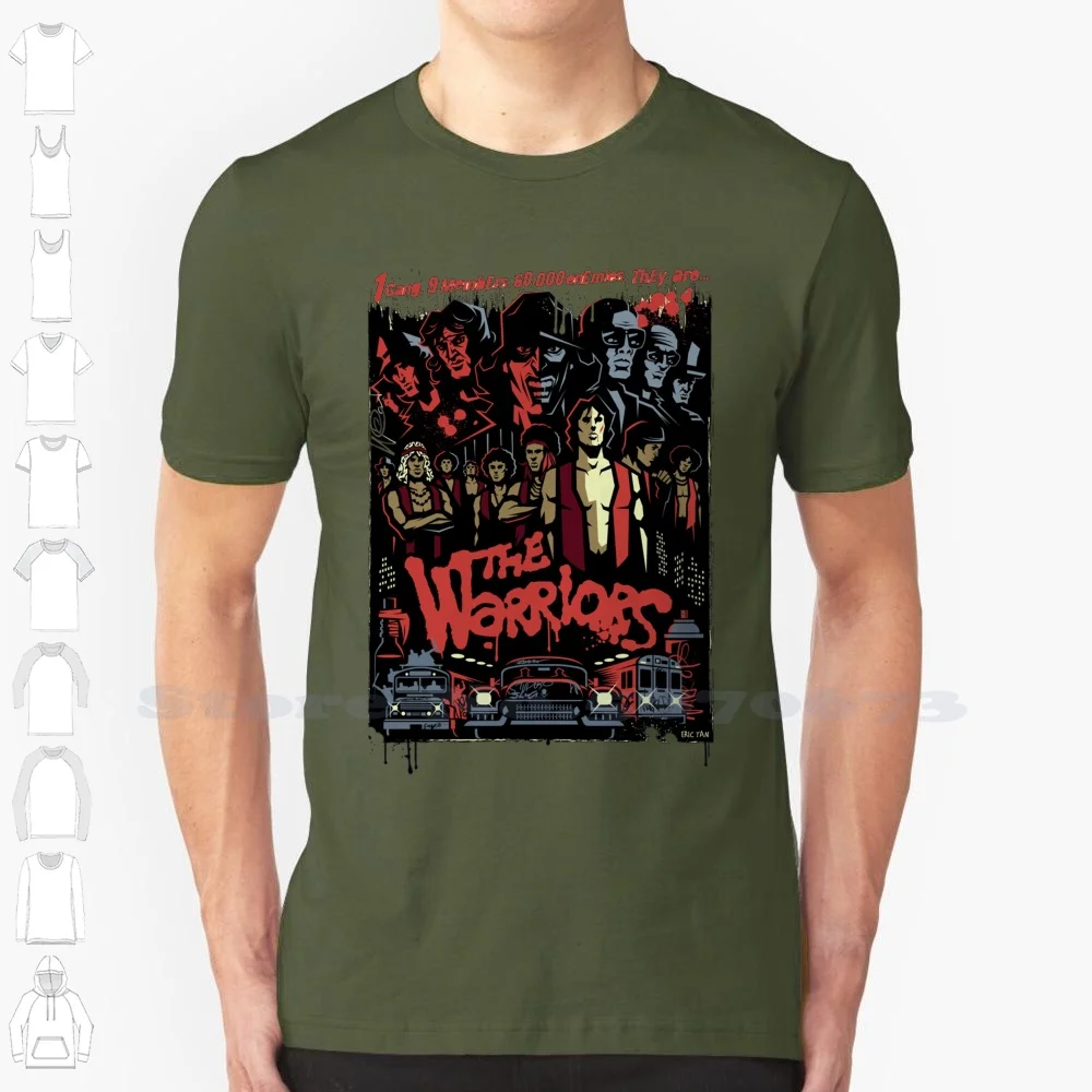 

The Warriors Poster Black White Tshirt For Men Women Warriors 70S Vintage Retro Geek Movie