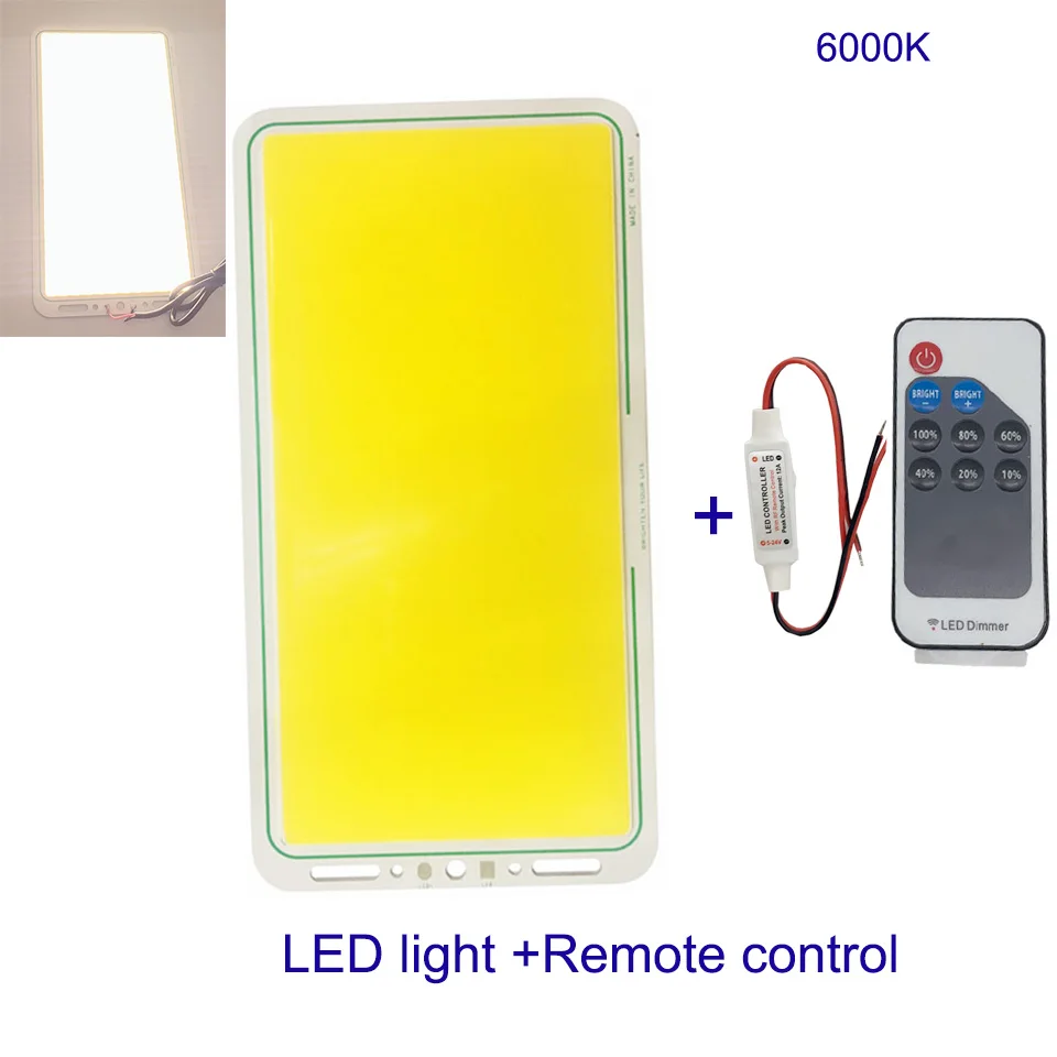 

High brightness Remote Control LED Panel Light with 70W Dimmable 12V LED COB Lamp Matrix Plate Board Indoor Outdoor Lighting
