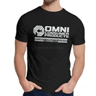 Футболка с круглым вырезом, из чистого хлопка, с надписью OCP OmniCorp, для научной фантастики, размера плюс