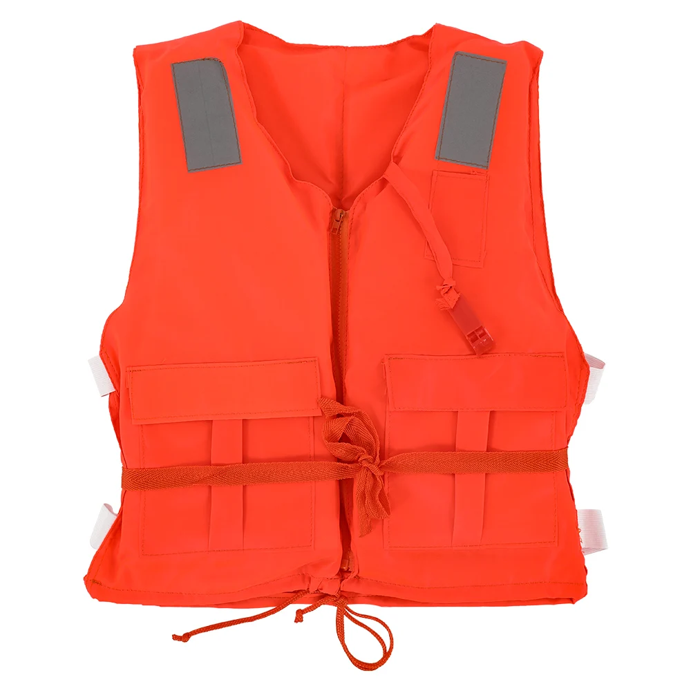 

Prevention Flood Adult Foam Swimming Life Jacket Vest With Whistle Orange Outdoor Swimming Boating Skiing Vest Survival Suit