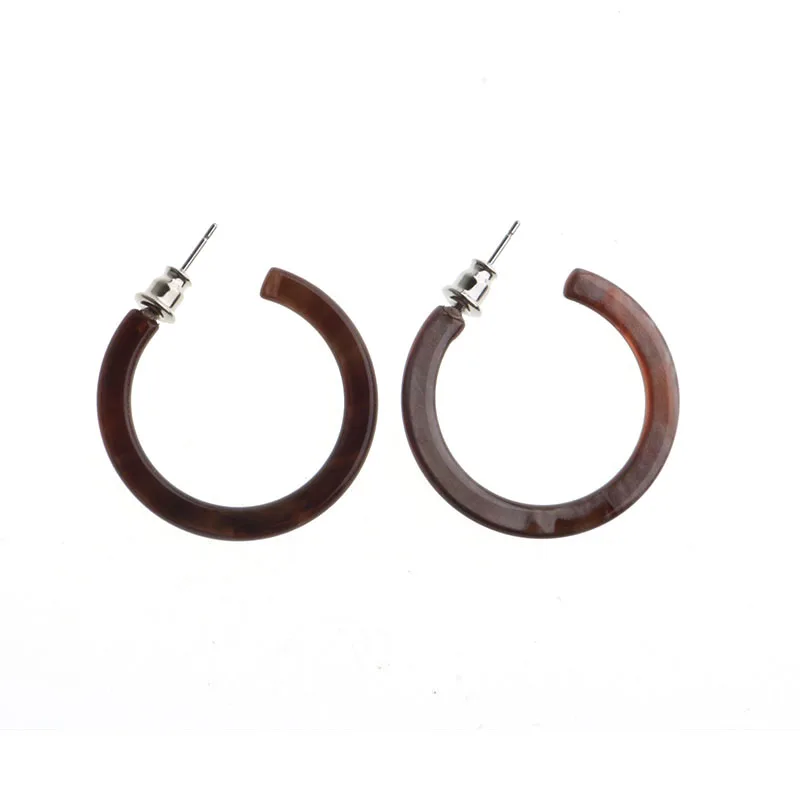 

Промо-акция японские и корейские серии Новые однотонные серьги с прорезями круглые серьги для женщин 2020