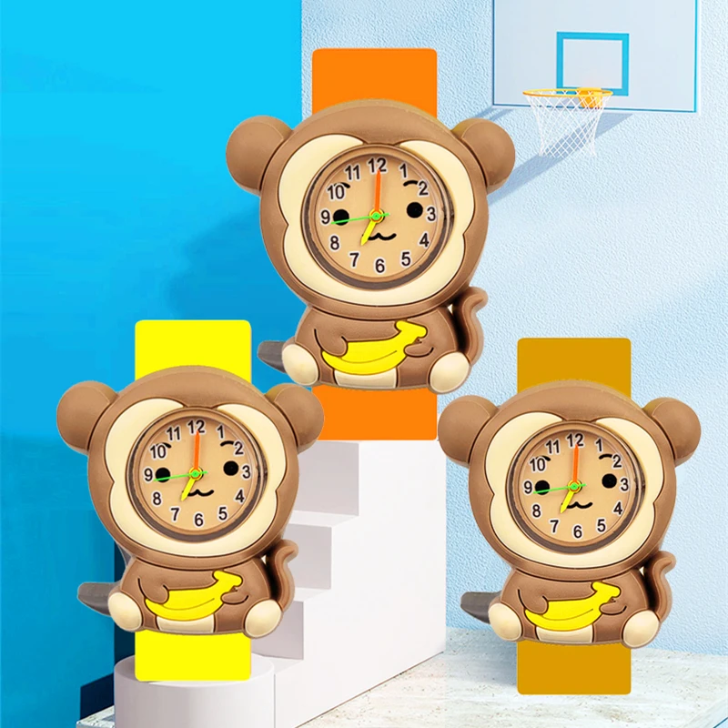 

3D Monkey Watch Children Christmas Gift Child Learn Time Toy Bracelet Kids Watches Baby Boy Girl Clock relogio infantil menino