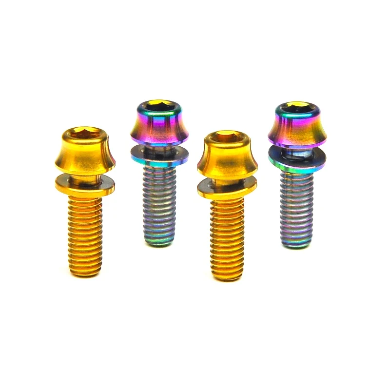 Tiremet TC4 титановые болты винты M5x12/16 мм Шестигранная головка с шайбой для