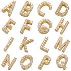 ZHUKOU золотые бусины с 26 буквами для браслетов ручной работы, аксессуары для изготовления ювелирных изделий, бусины с буквами для рукоделия VZ243