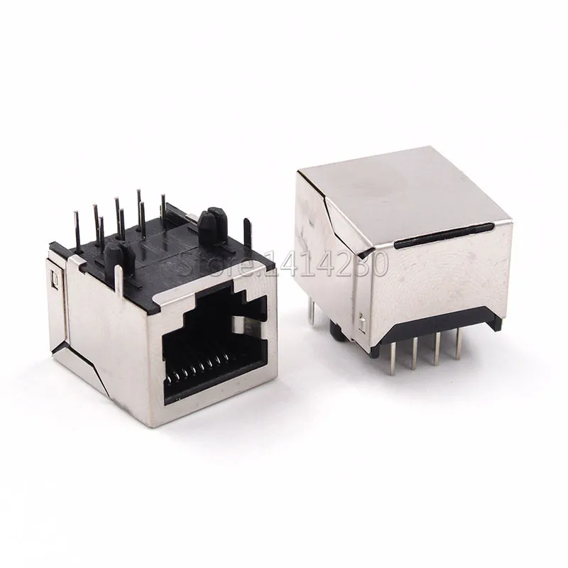 10 шт. RJ45 разъем 8 Pin кабель интерфейс экранированный кристалл светильник медный