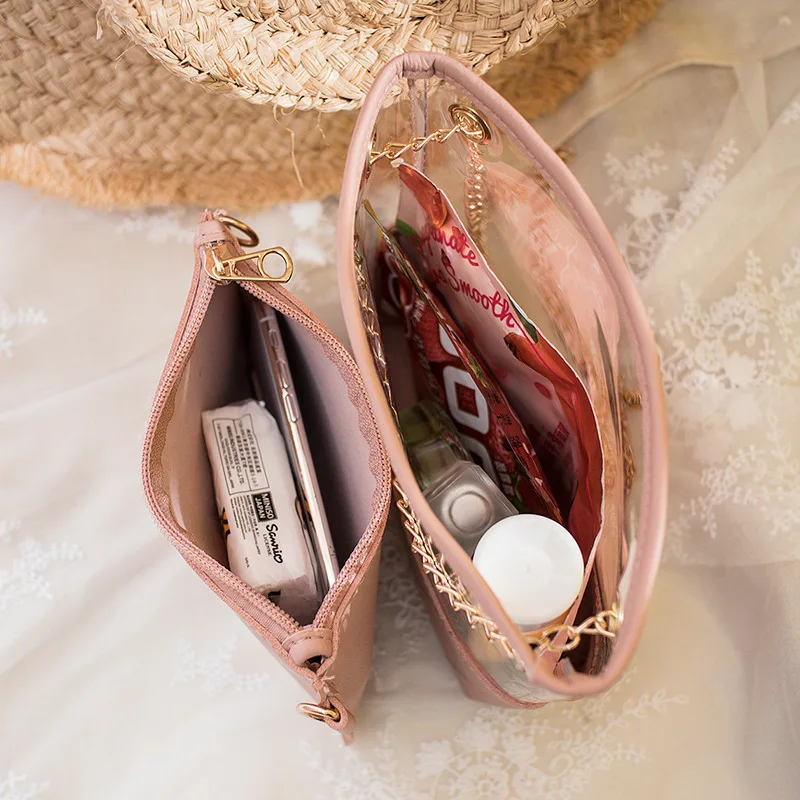 Новая Прозрачная женская сумка-мессенджер с цепочкой 2019 на плечо для мамы и