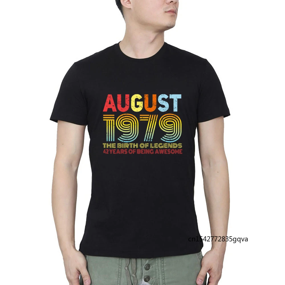 August 1979 Gift Idea Streetwear O Neck T-shirt Summer Casual Graphic T Shirts Oversized T Shirt Graphic heinrich august de la motte fouqué mémoires t 1