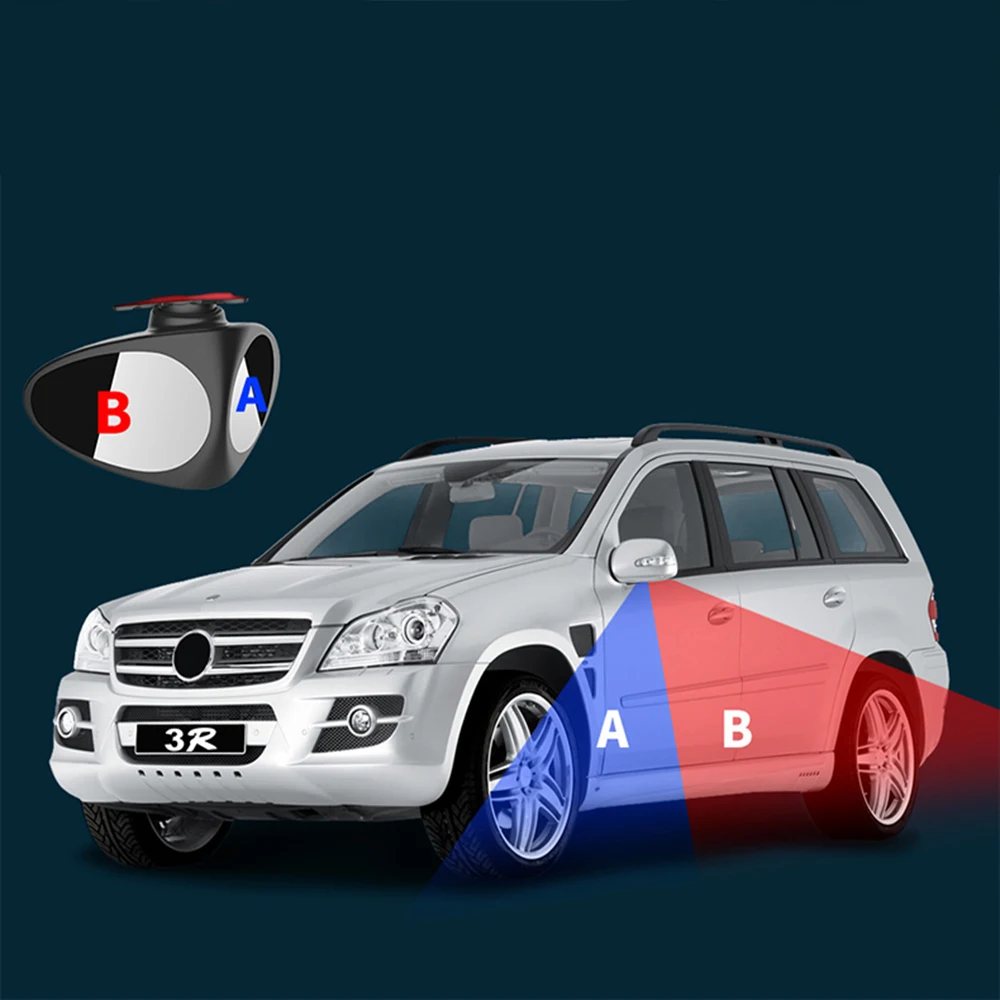 YAZH 360 Degree Convex Rotatable 2 Side Car Blind Spot Mirror Automibile Exterior Rear View Parking Safety Accessories | Автомобили и