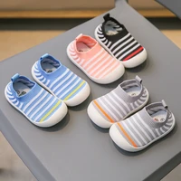 autumn infant toddler shoes soft bottom baby girls boys stripe casual knitted shoes non slip children kids first walkers shoes
