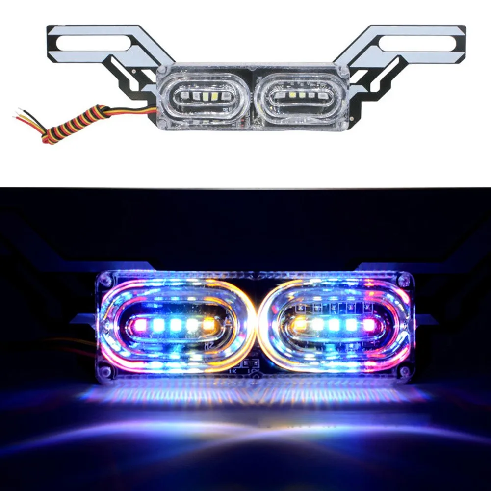 

1pc Motorcycle Flasher LED Strobe Brake Lamp Colorful RGB Brake Light Flow Brake Taillight Directional Accessories