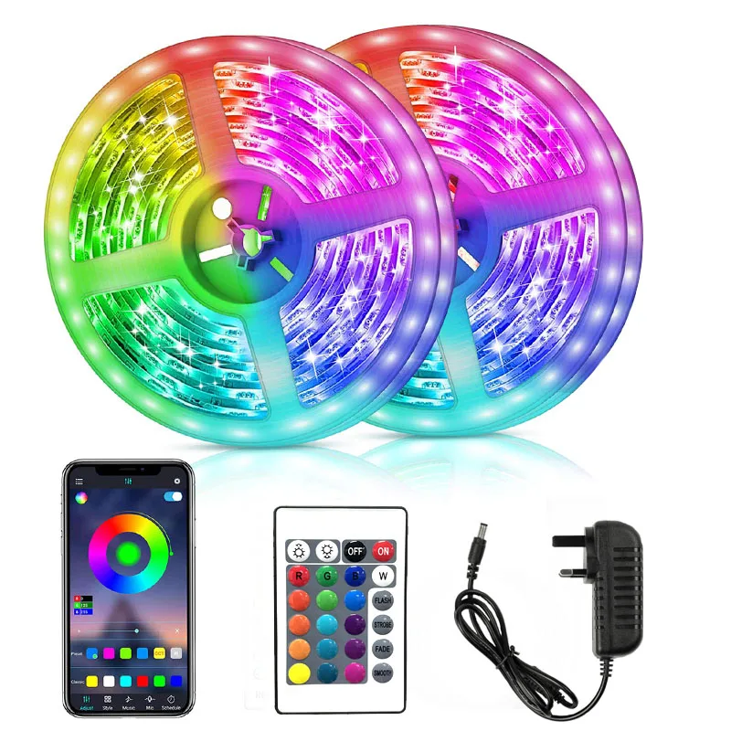 Светодиодная лента RGB 5050 с Bluetooth-управлением 5 м водонепроницаемая не подходит для