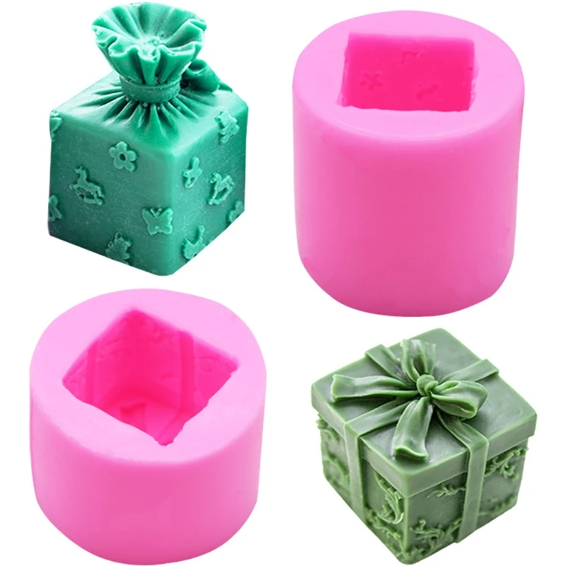 Силиконовая форма в виде свечи подарочной коробке декоративное украшение для