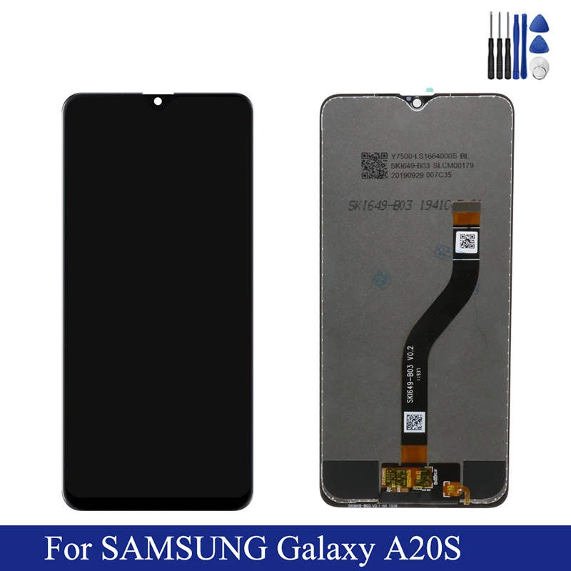 

ЖК-дисплей для Samsung Galaxy A20S, сенсорный экран, дигитайзер в сборе, TFT на SM A207F A207 A 20S 207F Sm-A207F 100% тест