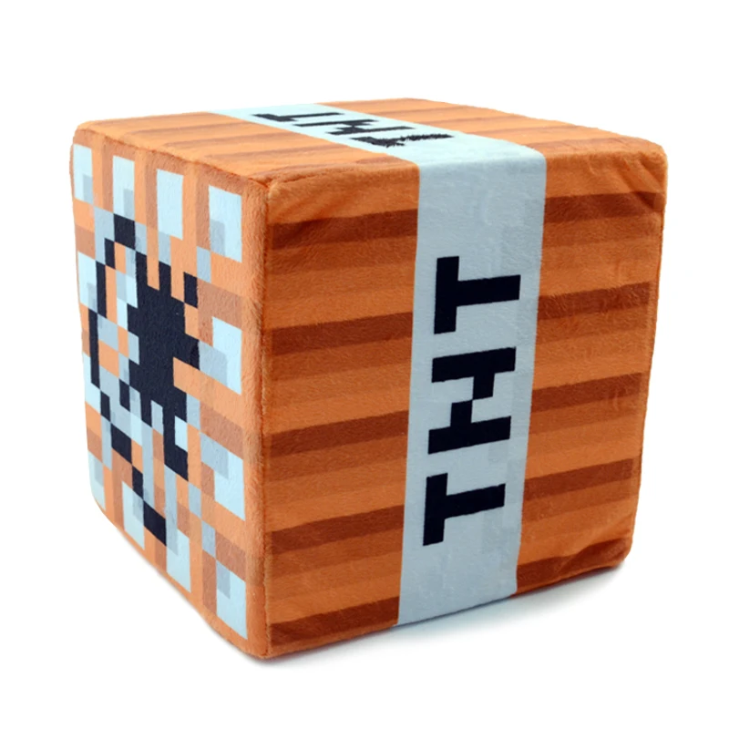 Игра MC TNT Плюшевые игрушки 20 см квадратный TNT плюшевая подушка игрушки MC TNT бомба мягкая плюшевая игрушка для Дети Детские подарки
