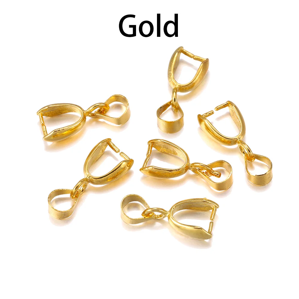 

50pcs/lot Melon Seeds Buckle Pendants Clasps Hook Clips Bails Connectors Copper Charm Bail Beads Supplies For Jewelry Making DiY