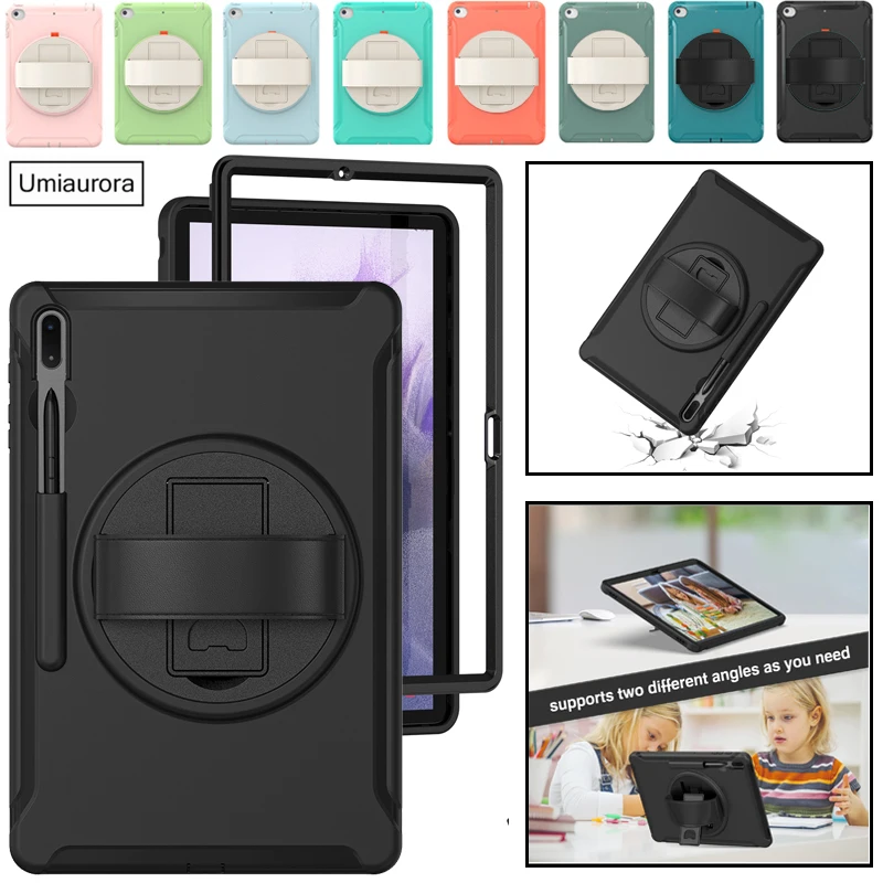 360 Rotating Case for Samsung Galaxy Tab A 8.0 S7 FE Plus 5G SM-T975 T735 A7 S6 Lite 2021 T505 T225 Kids Shockproof Tablet Cover