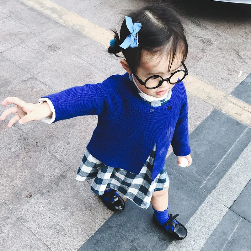 Рождественский красный кардиган для девочек куртка свитер Весенняя верхняя