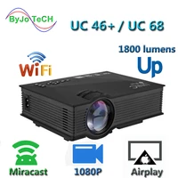2021 new mini portable projector uc68 1080p hd home micro projector audio portable home media video player projector