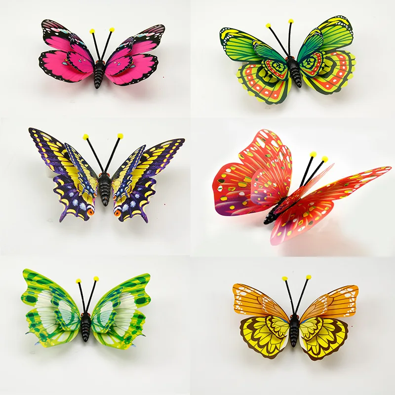 30 см двухслойный 3D большой настенный наклейка-бабочка для дома, декор бабочки для свадьбы и фестиваля, магнитные наклейки на холодильник 1 шт.