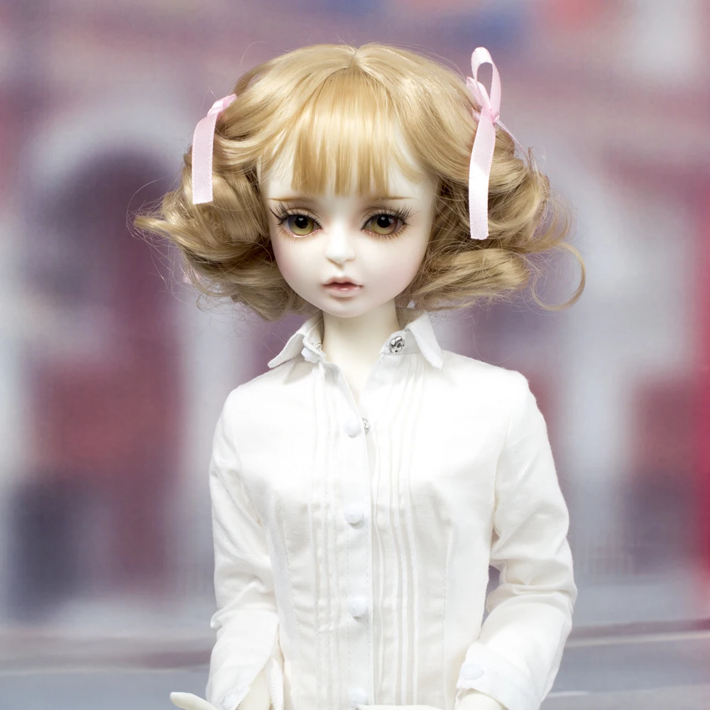 Aidolla кукольный парик, короткие кудрявые парики для 1/3 1/4, BJD куклы, цвет загара, парики на ура