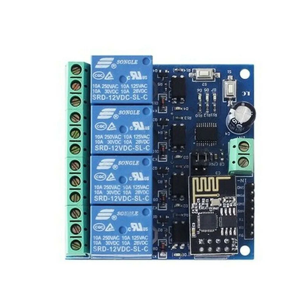 5В/12В ESP8266 ESP 01 2/4 wifi реле канала модуль для IOT Smart Home приложение E|Детали и аксессуары