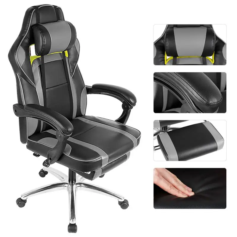 

Офисные кресла, вращающиеся на 360 градусов, вращающееся на 175 °, компьютерное кресло, удобное кресло для руководителя, кожаное кресло с откид...