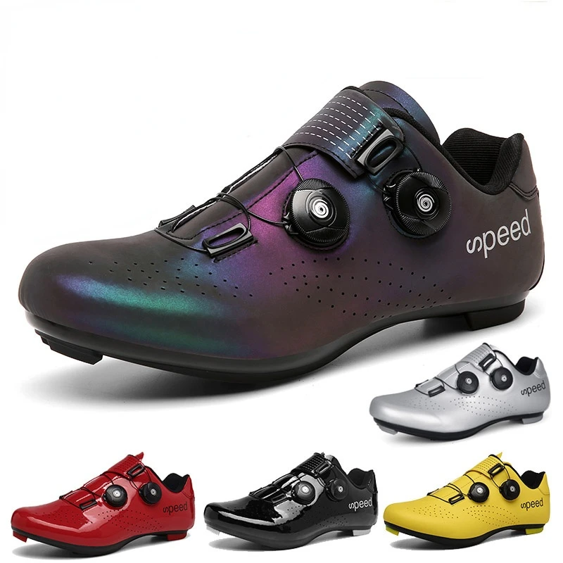 

Men Cycling Sneaker Mtb Cycling Shoes Flat Self-Locking Cleats Road Bike Shoes Women Speed Bicycle Spd Mountain Bike Sneakers