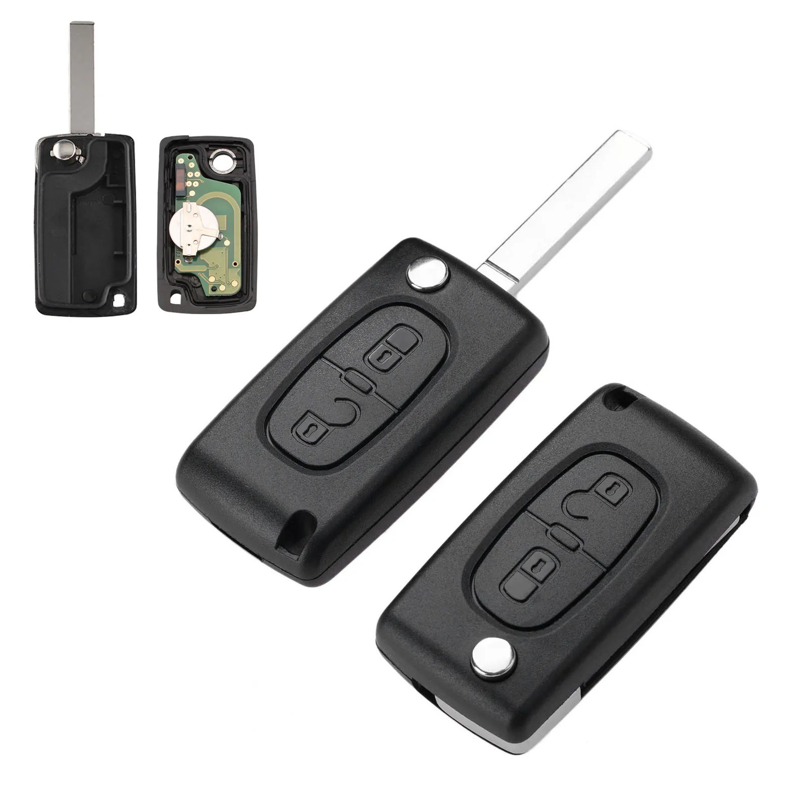 Флип лезвие 2 кнопки для Citroen C3 C2 C5 C4 433 МГц ID46 PCF7941 Chip CE0523 VA2|Ключ от авто| |