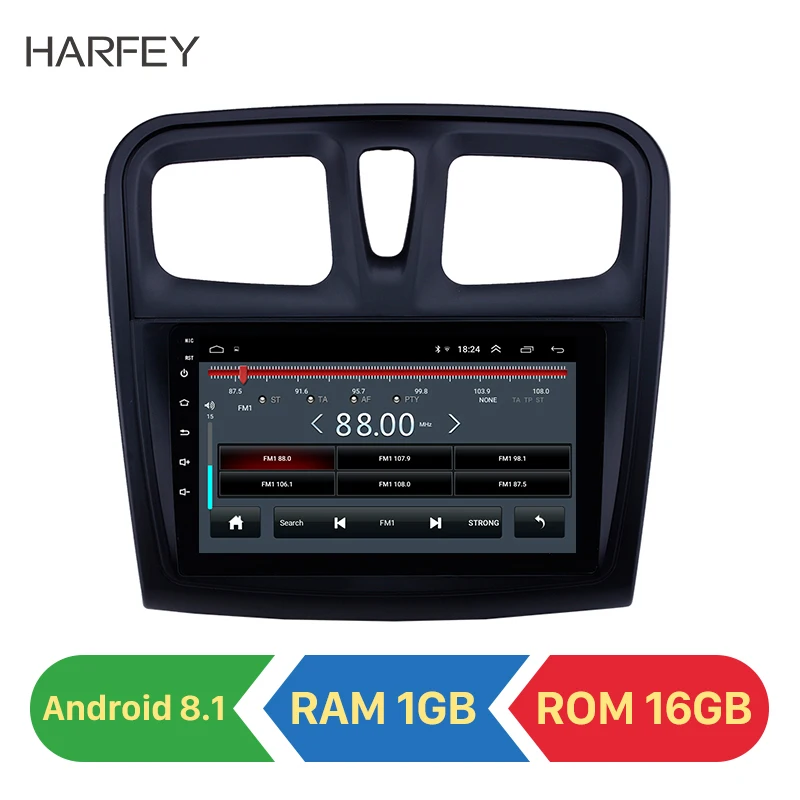 Harfey 9 дюймов Android 8 1 автомобильный Радио GPS мультимедийный плеер для 2012 2013 2014 2017