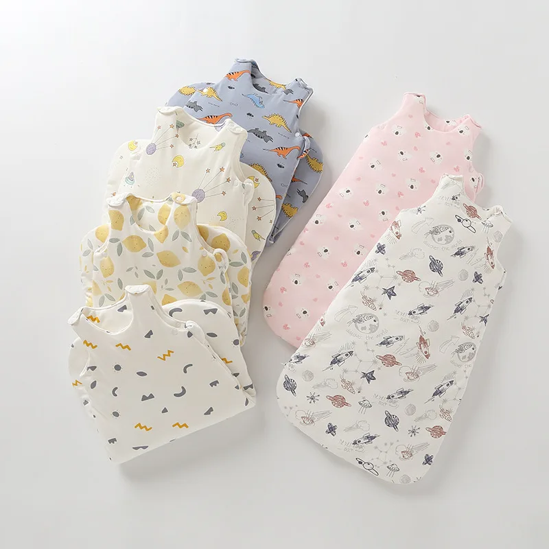 

New Baby Sleeping Bag Newborn Cartoon Vest Swaddle Wrap Toddler Infant Warm Cotton Receiving Blankets Baby Lying Bag Sleepsack