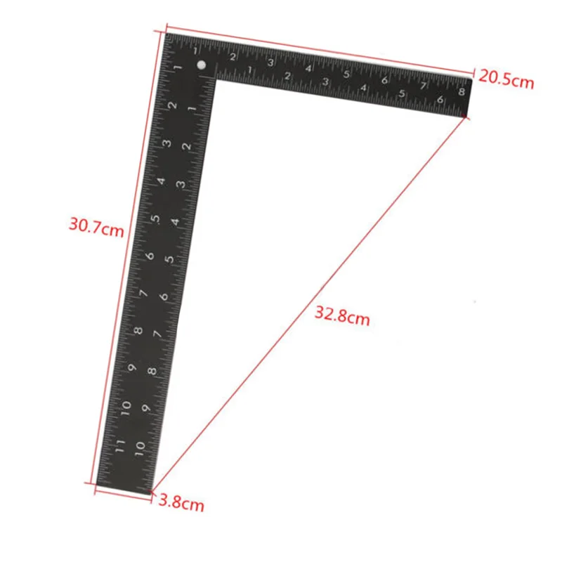 20x30cm Carpenter Ruler Steel Roofing Square Dual Marking Right Angle Framing | Инструменты