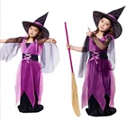 Женское платье-пачка с юбкой в виде ведьмы, яркое карнавальное платье для косплея, вечернее платье ведьмы, обруч для волос и летучая мышь, 3 шт.