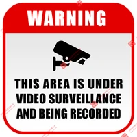 warning 24hour video surveillance vinyl motorcycle sticker window decal cctv security sign motorcycle laptop waterproof stickers