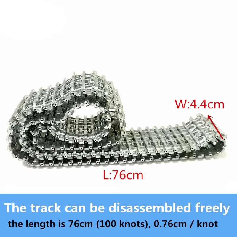 100 knots 76cm track Metal Tracks Caterpillar Crawler Chain 61cm for 3818/3818-1 RC Tank Parts Heng Long 1/16 Tiger I Tank Car Chassis - Цвет: 100 knots 76cm track