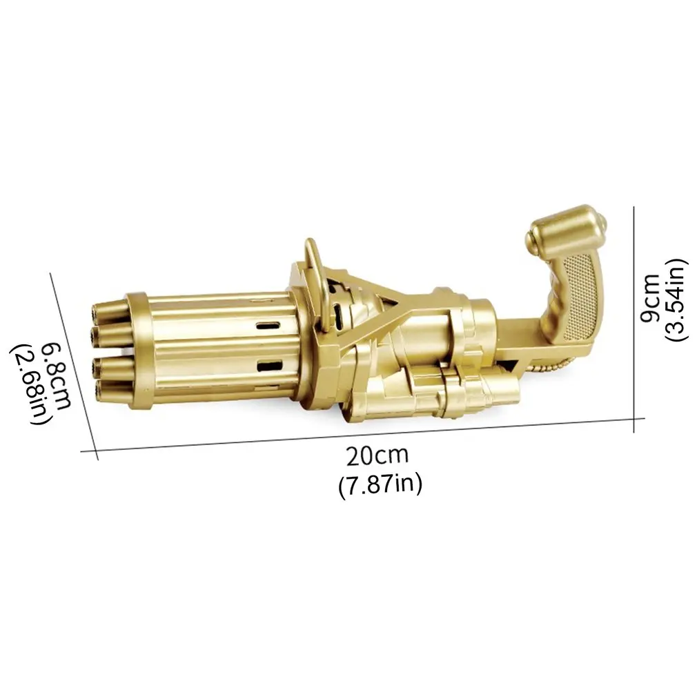 

Kids Automatic Gatling Bubble Gun Toys Summer Soap Water Bubble Machine 2-in-1 Electric Bubble Machine For Children Gift Toys
