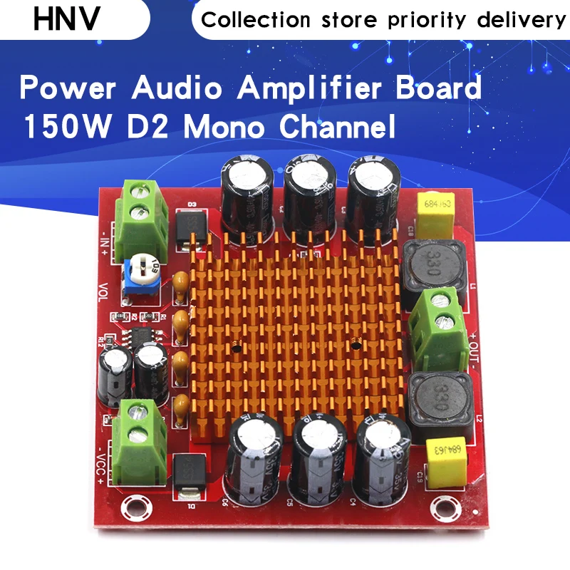 

Плата цифрового усилителя TPA3116DA TPA3116 150 Вт D2, одноканальная плата цифрового усилителя мощности, внешняя плата 12 в 24 В постоянного тока