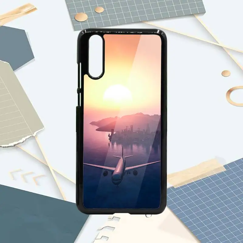 

Travel Aircraft cloud pattern Phone Case PC For Samsung galaxy S note 8 9 20 10 e lite2019 plus pro ultra