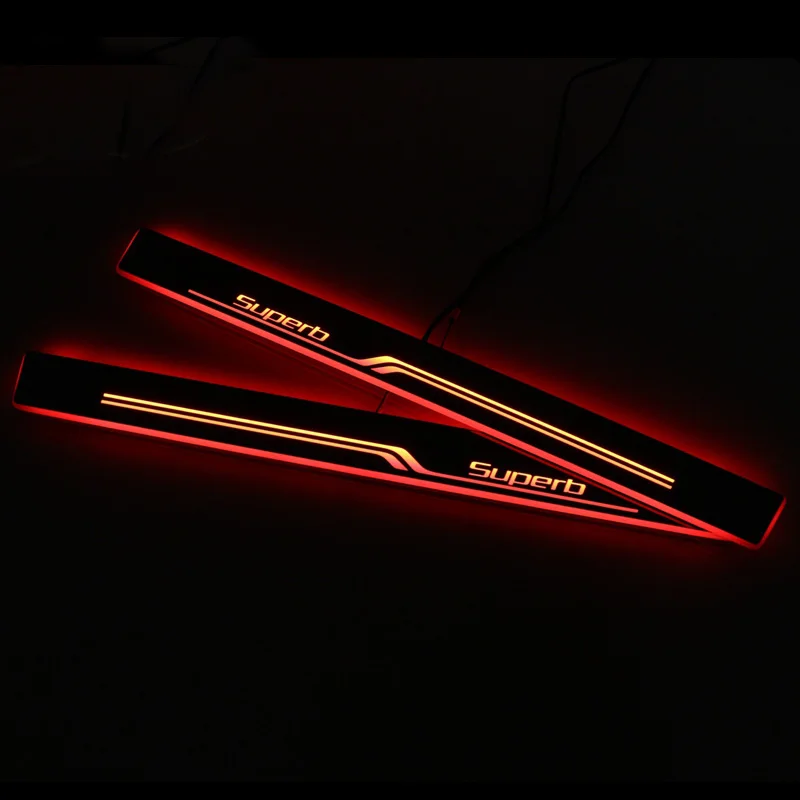 

Welcome Pedal Lights For Skoda Superb 2 3 B6 B8 Pedal car Door Sill Pathway lamps led thresholds scuff plates Avante md auto