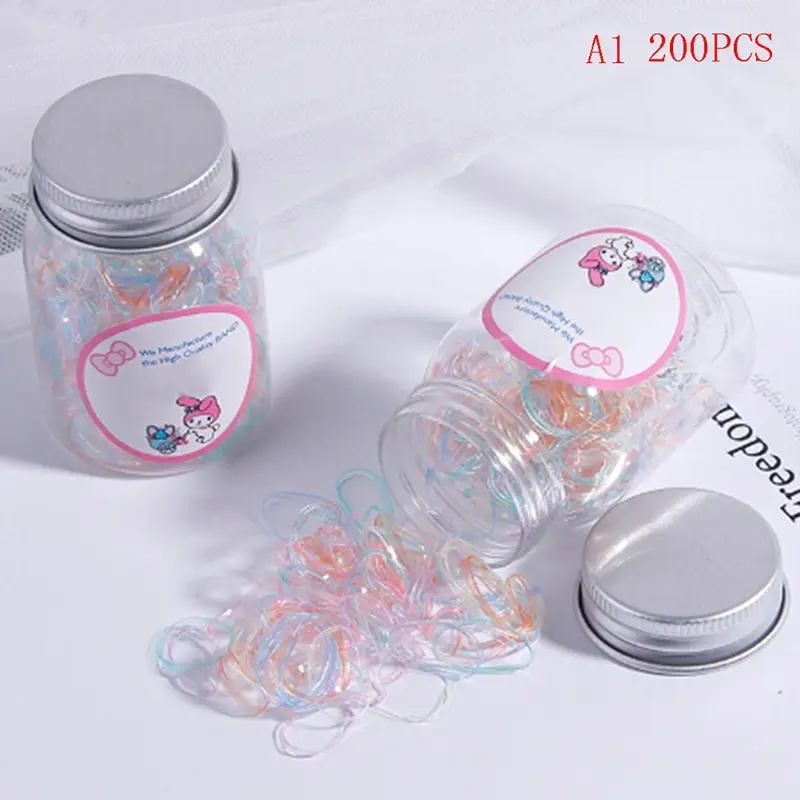 

100/200Pcs Colorful Disposable Elastic Bands Natural Rubber Band Home Food Kid Hair Package Office Rubber Brands